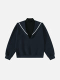Aelfric Eden Striped Sailor Collar Pullover Hoodie