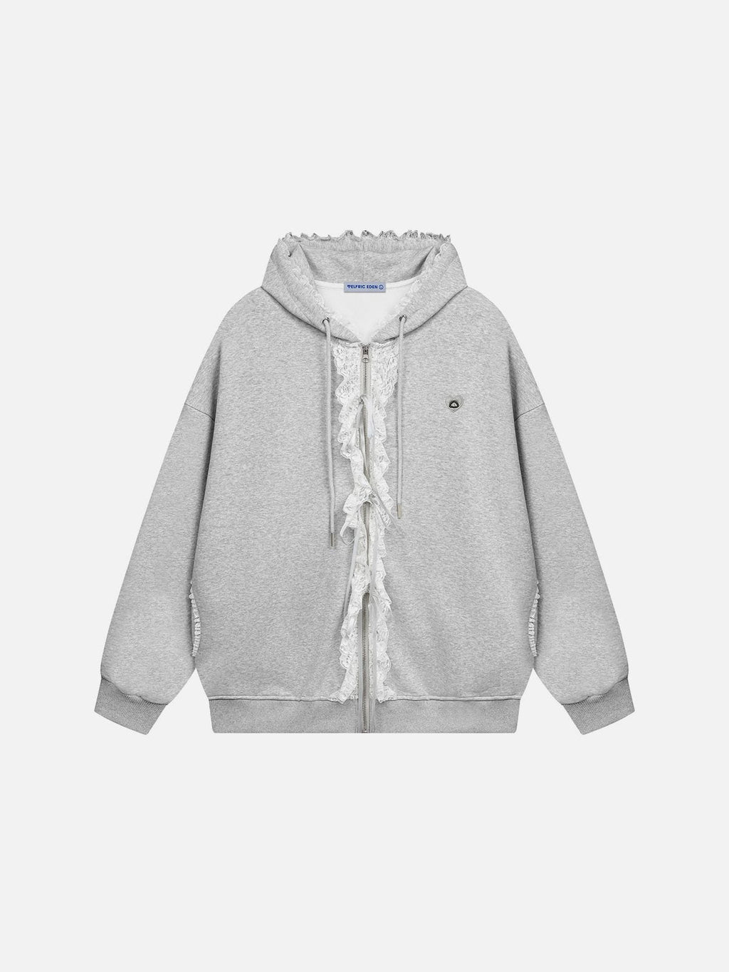 Aelfric Eden Lace Trim Zip Up Hoodie