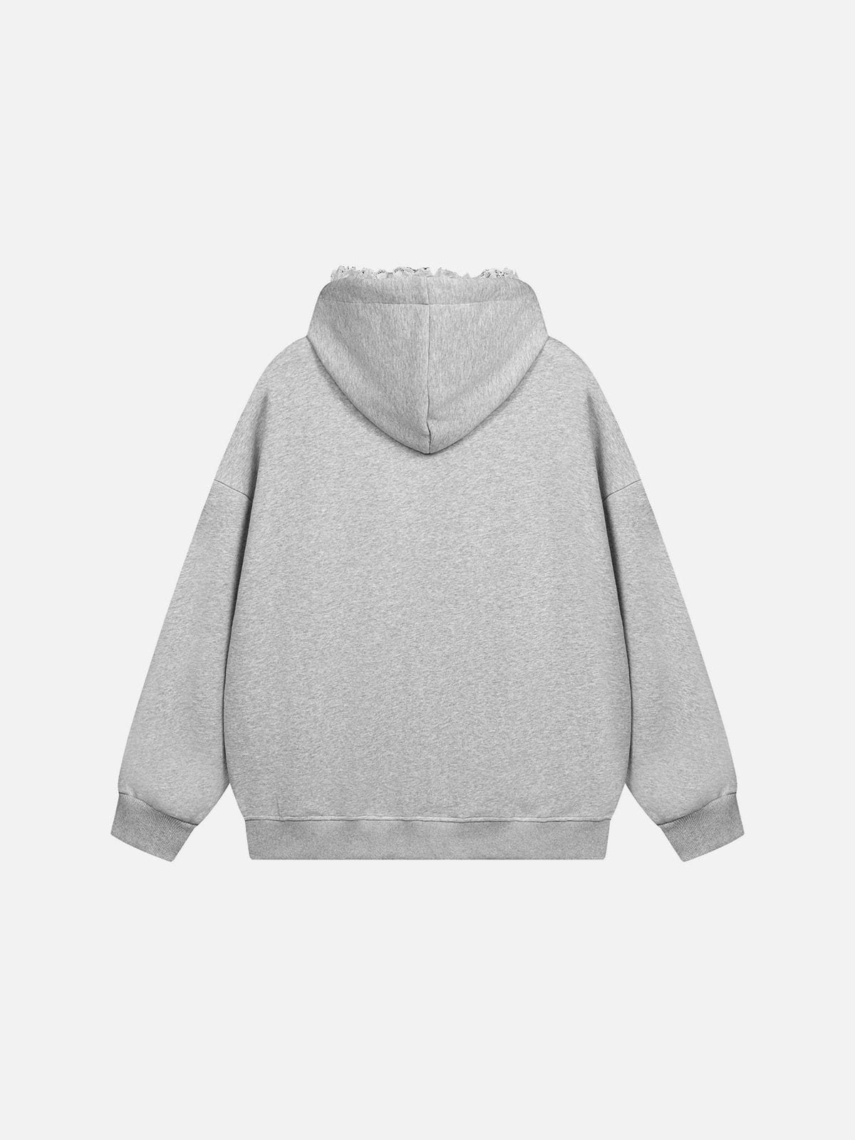 Aelfric Eden Lace Trim Zip Up Hoodie
