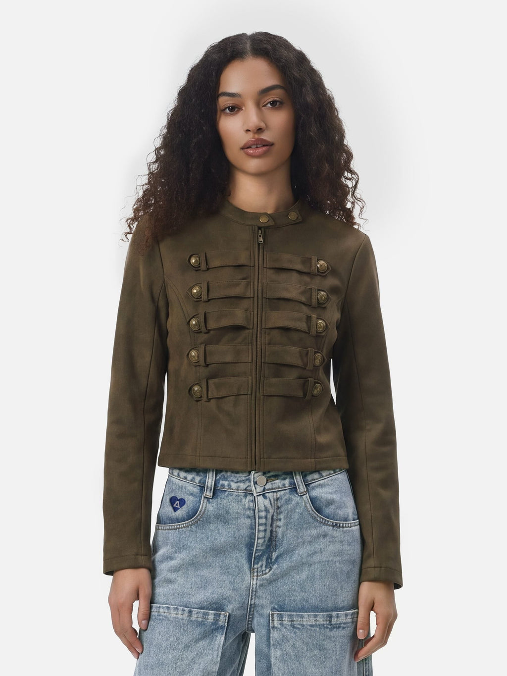 Aelfric Eden Faux Suede Napoleon Jacket