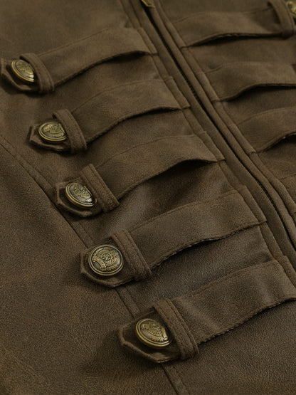 Aelfric Eden Faux Suede Napoleon Jacket
