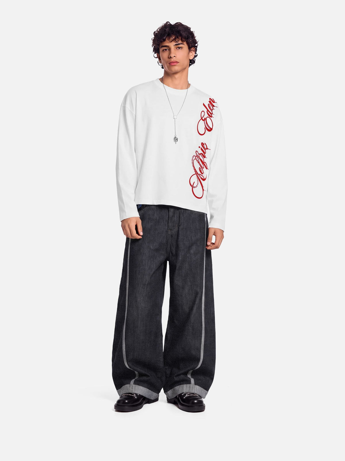 Aelfric Eden Boxy Script Long Sleeve Tee