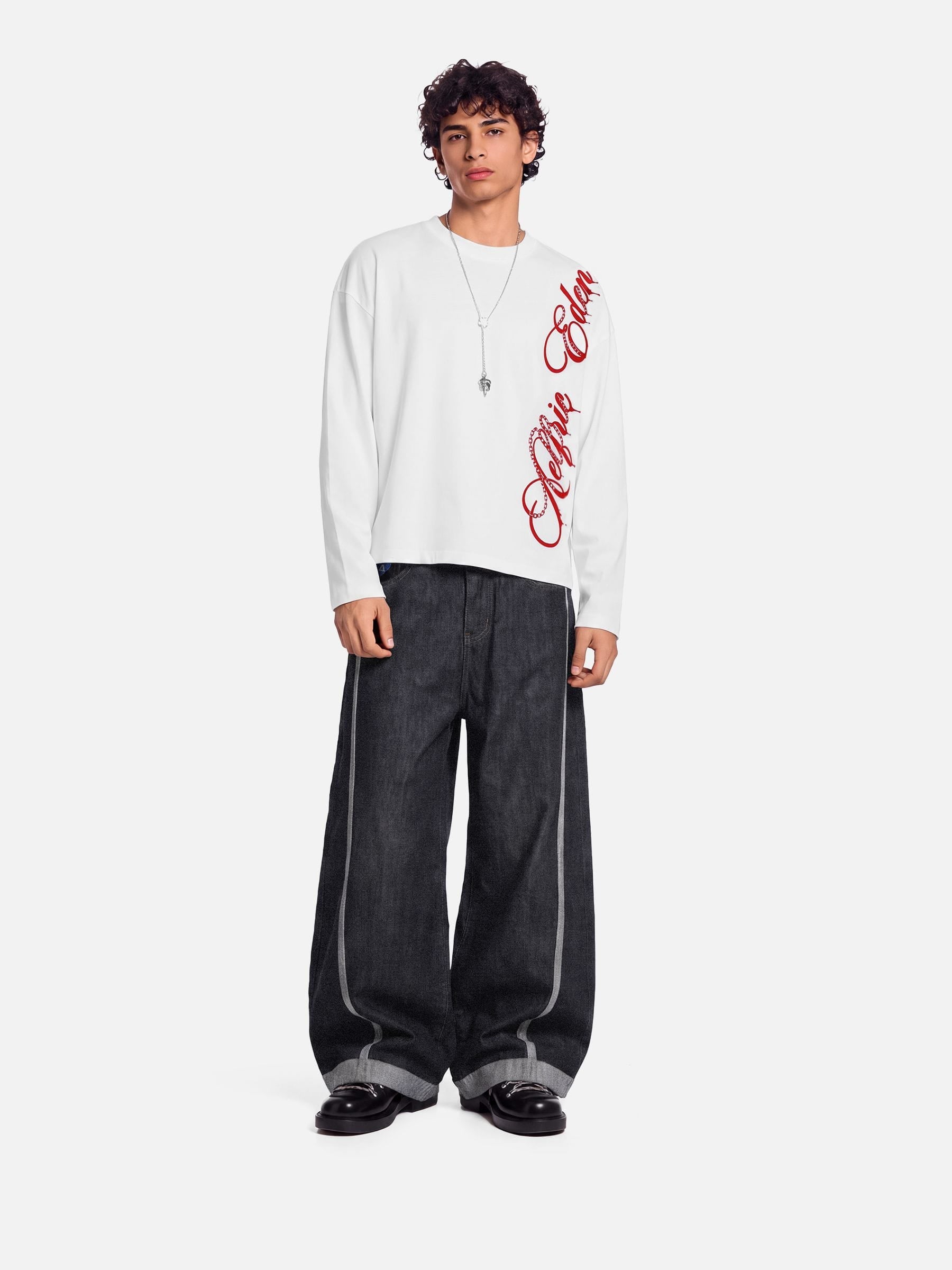 Aelfric Eden Boxy Script Long Sleeve Tee
