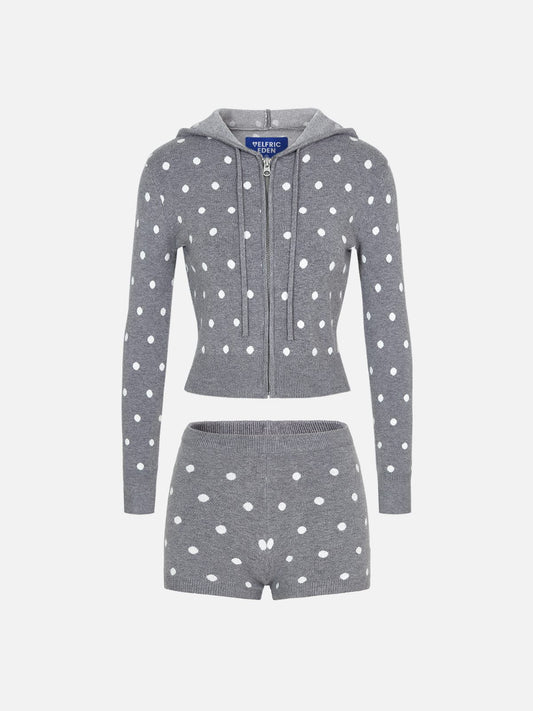 Aelfric Eden Polka Dot Knit Hoodie Sets