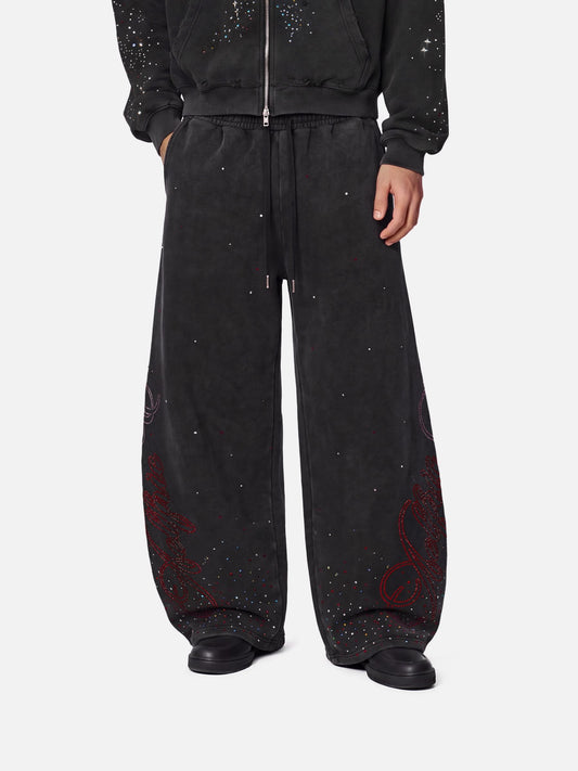 Aelfric Eden Rhinestone Baggy Barrel Sweatpants