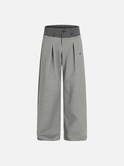 Aelfric Eden Plaid Waist Pleated Sweatpants
