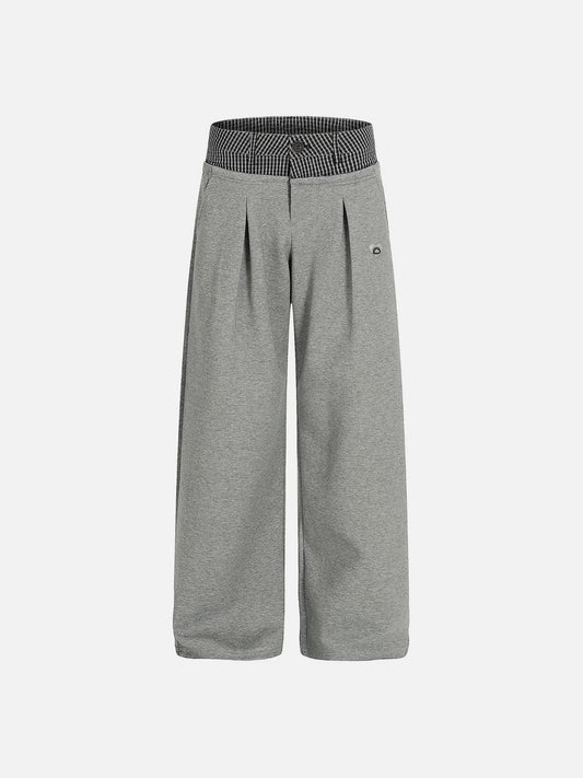 Aelfric Eden Plaid Waist Pleated Sweatpants