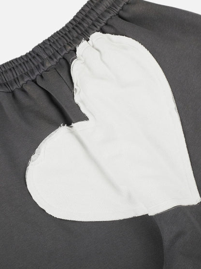 Aelfric Eden Washed Heart Patch Baggy Barrel Sweatpants