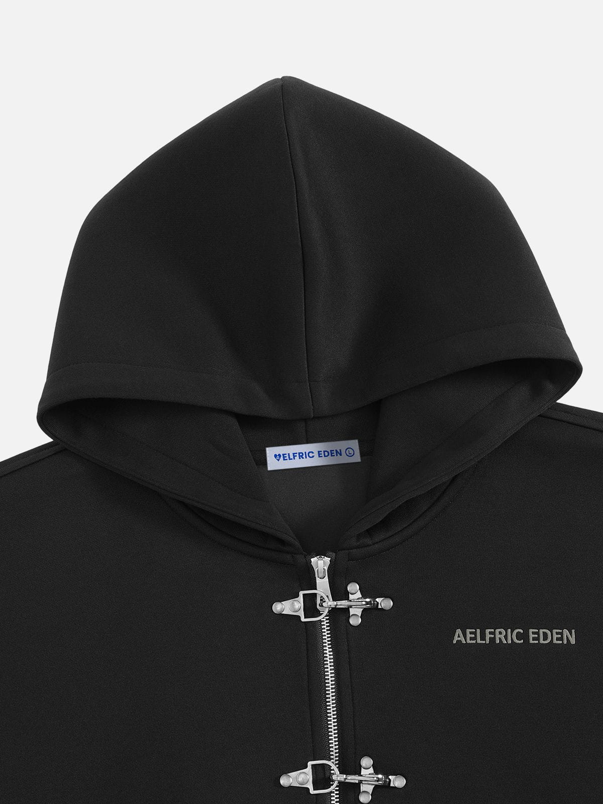 Aelfric Eden Boxy Fireman Clasp Zip Up Hoodie