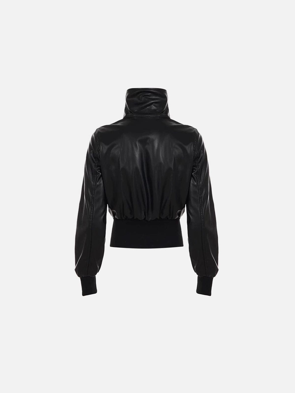 Aelfric Eden Stand Collar Faux Leather Jacket