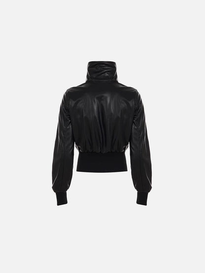 Aelfric Eden Stand Collar Faux Leather Jacket