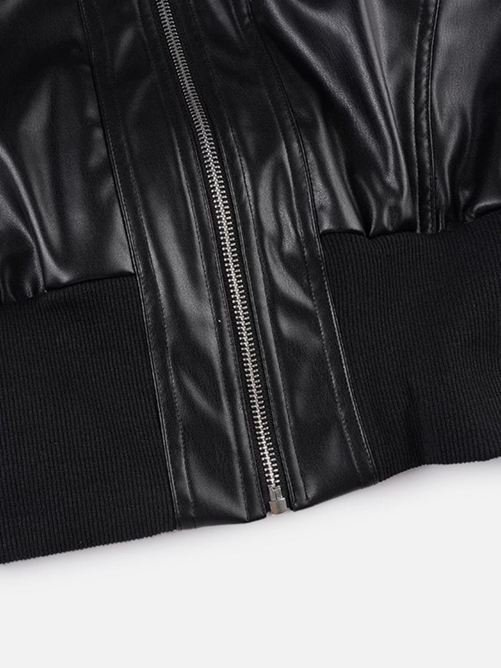 Aelfric Eden Stand Collar Faux Leather Jacket