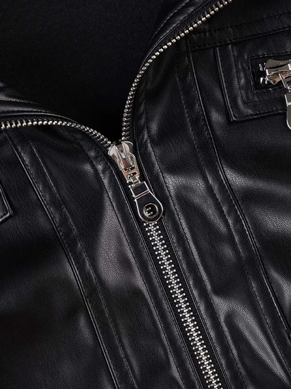 Aelfric Eden Stand Collar Faux Leather Jacket