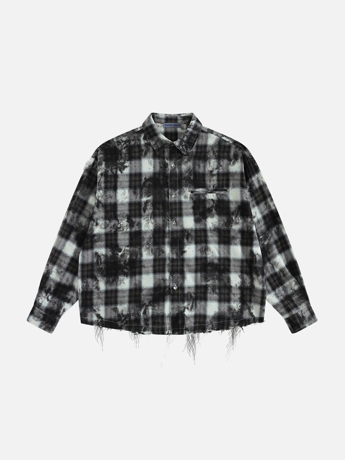 Aelfric Eden Distressed Flannel Long Sleeve Shirt