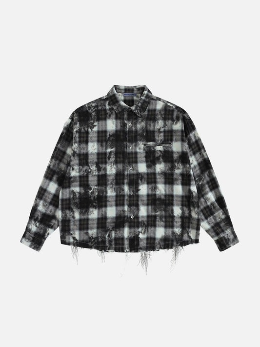 Aelfric Eden Distressed Flannel Long Sleeve Shirt