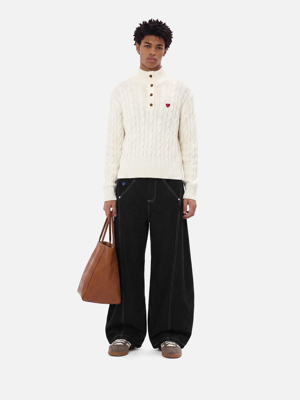 Aelfric Eden Cable Knit Button Sweater