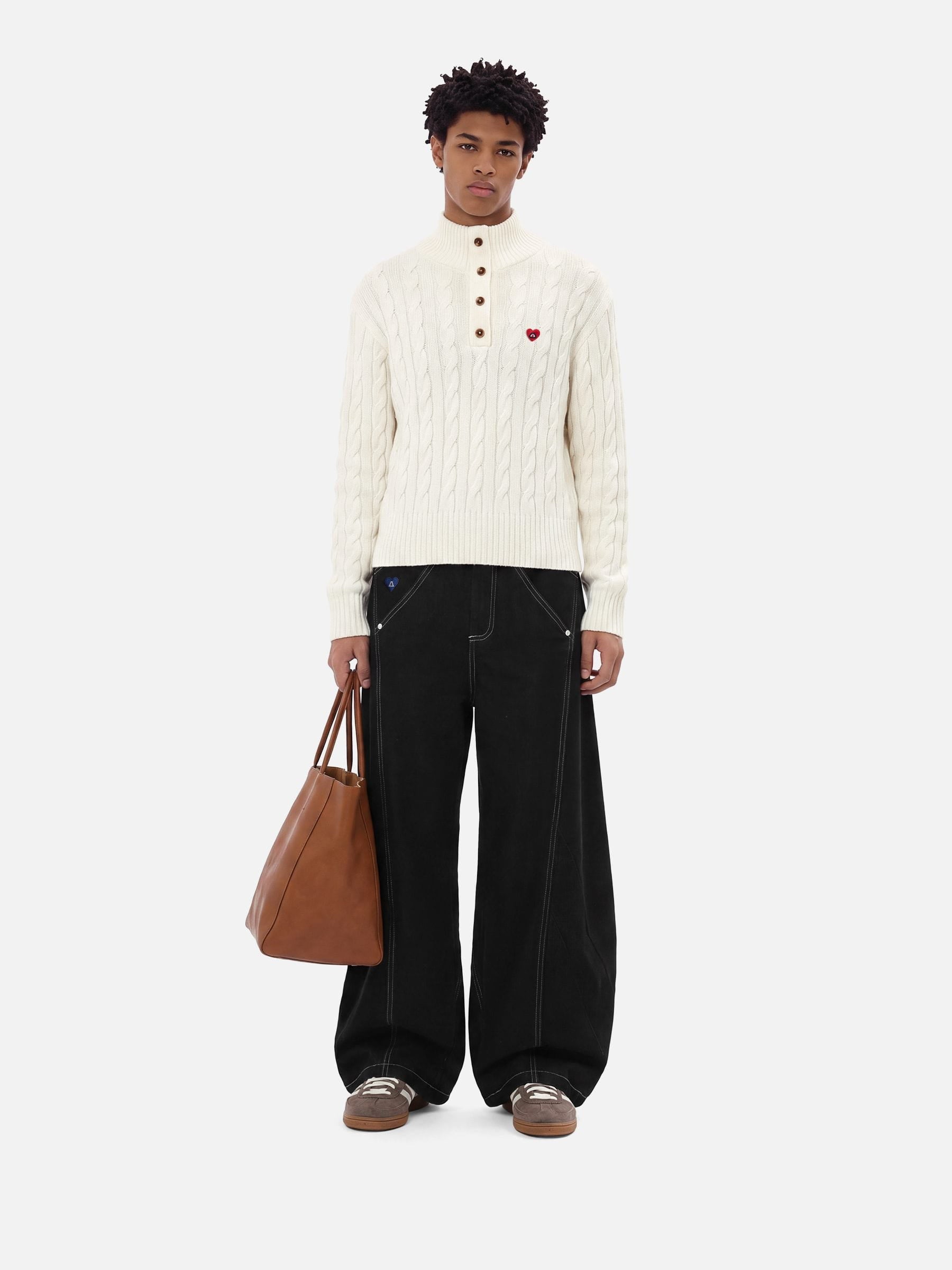 Aelfric Eden Cable Knit Button Sweater