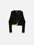 Aelfric Eden Cropped Beaded Cardigan