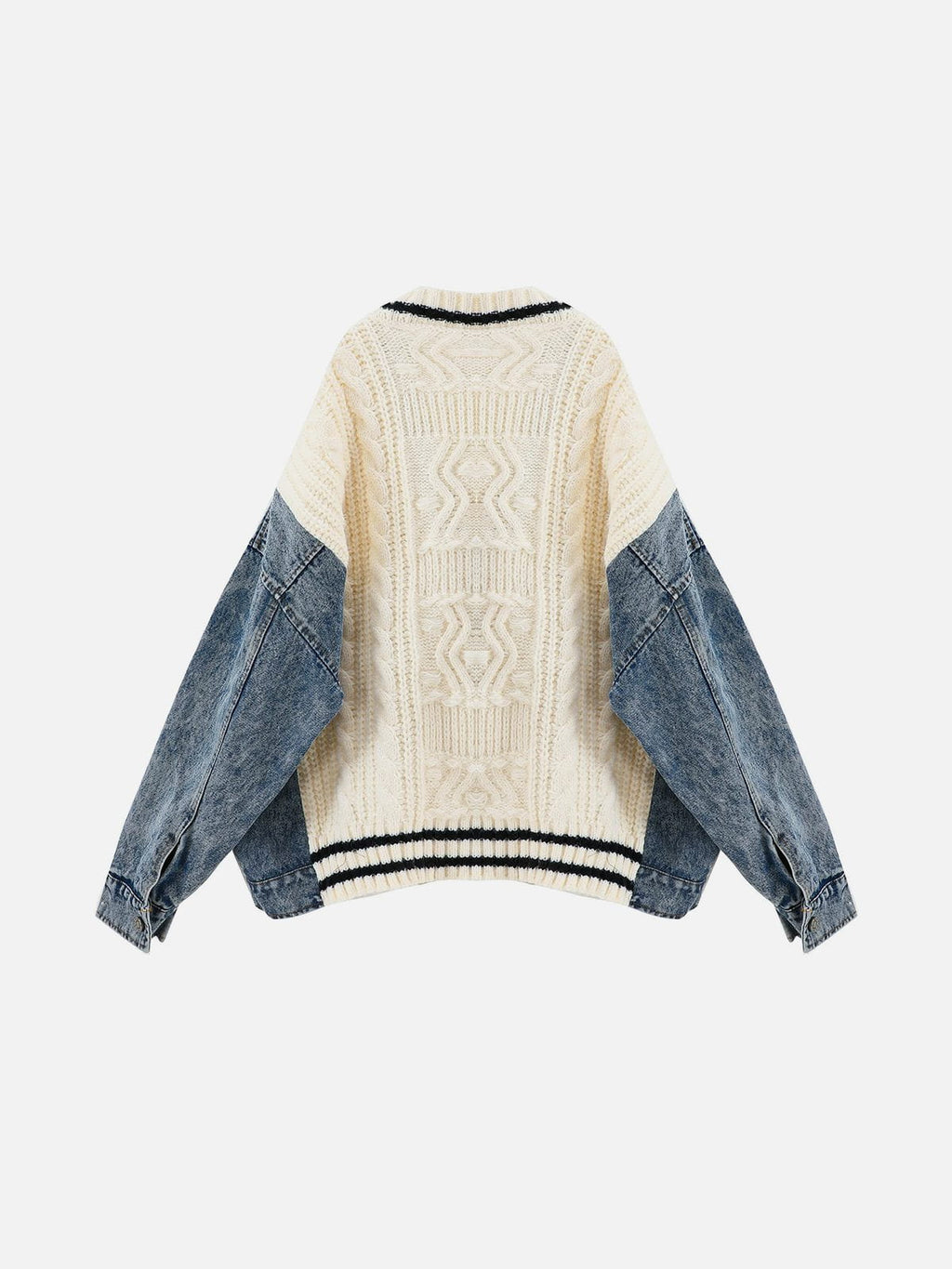 Aelfric Eden Cable Knit Denim Cardigan
