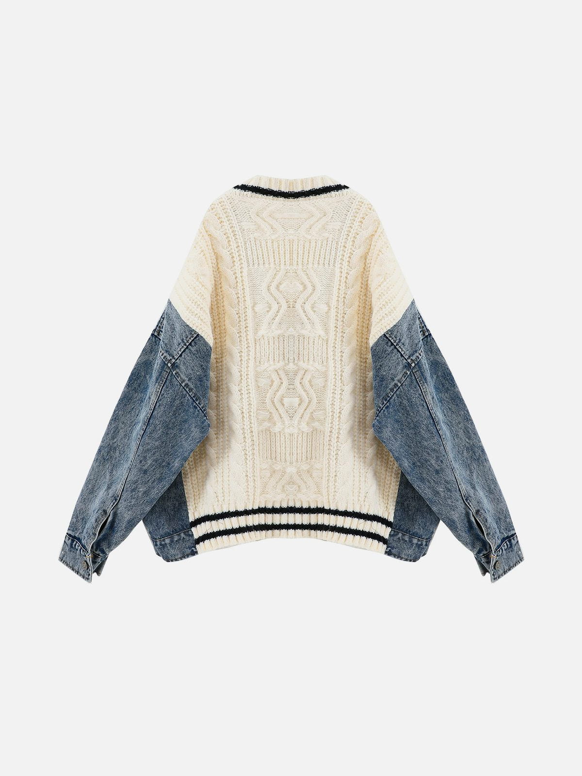 Aelfric Eden Cable Knit Denim Cardigan