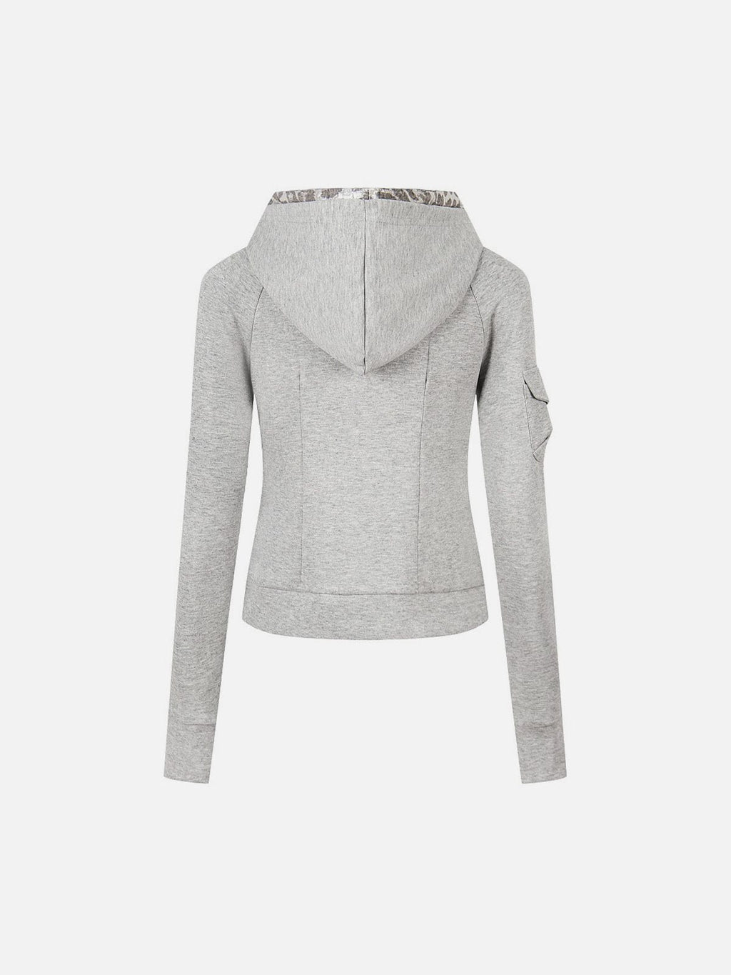 Aelfric Eden Leopard Panel Zip Up Hoodie