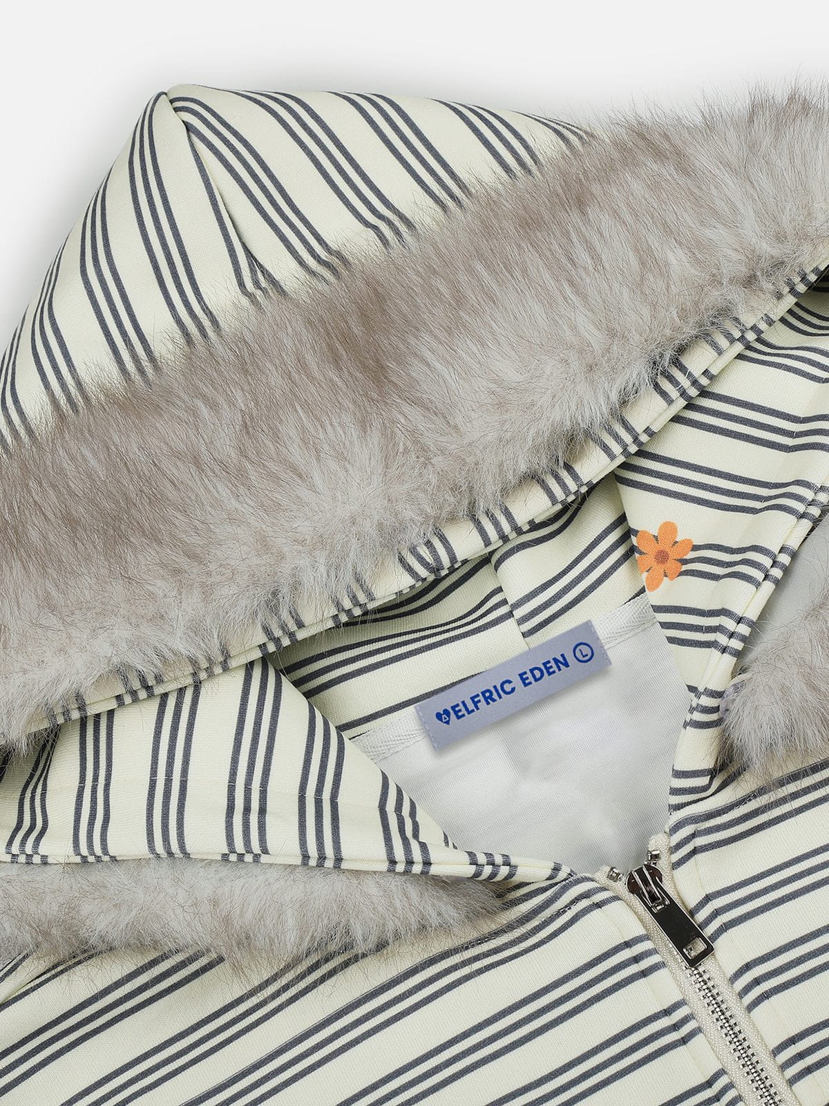 Aelfric Eden Faux Fur Trim Zip Up Hoodie