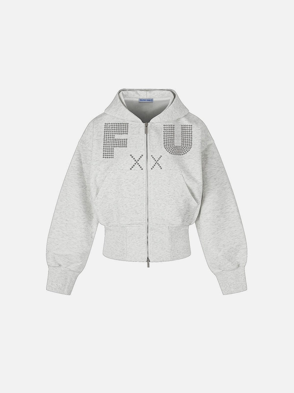 Aelfric Eden Cropped Studded Zip Up Hoodie
