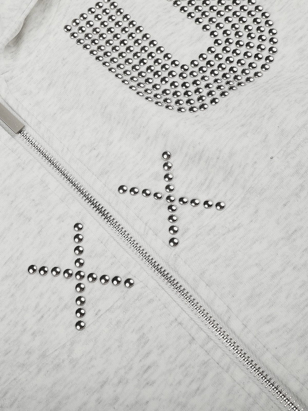 Aelfric Eden Cropped Studded Zip Up Hoodie