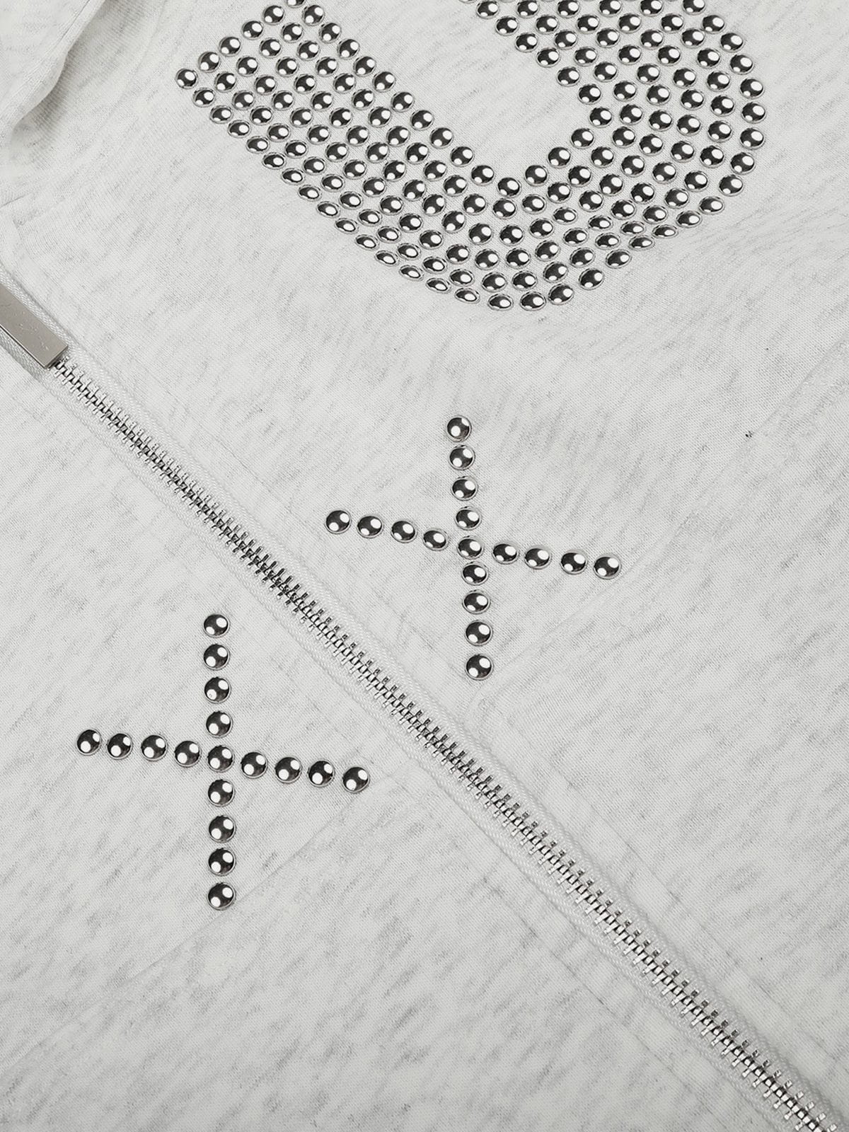 Aelfric Eden Cropped Studded Zip Up Hoodie
