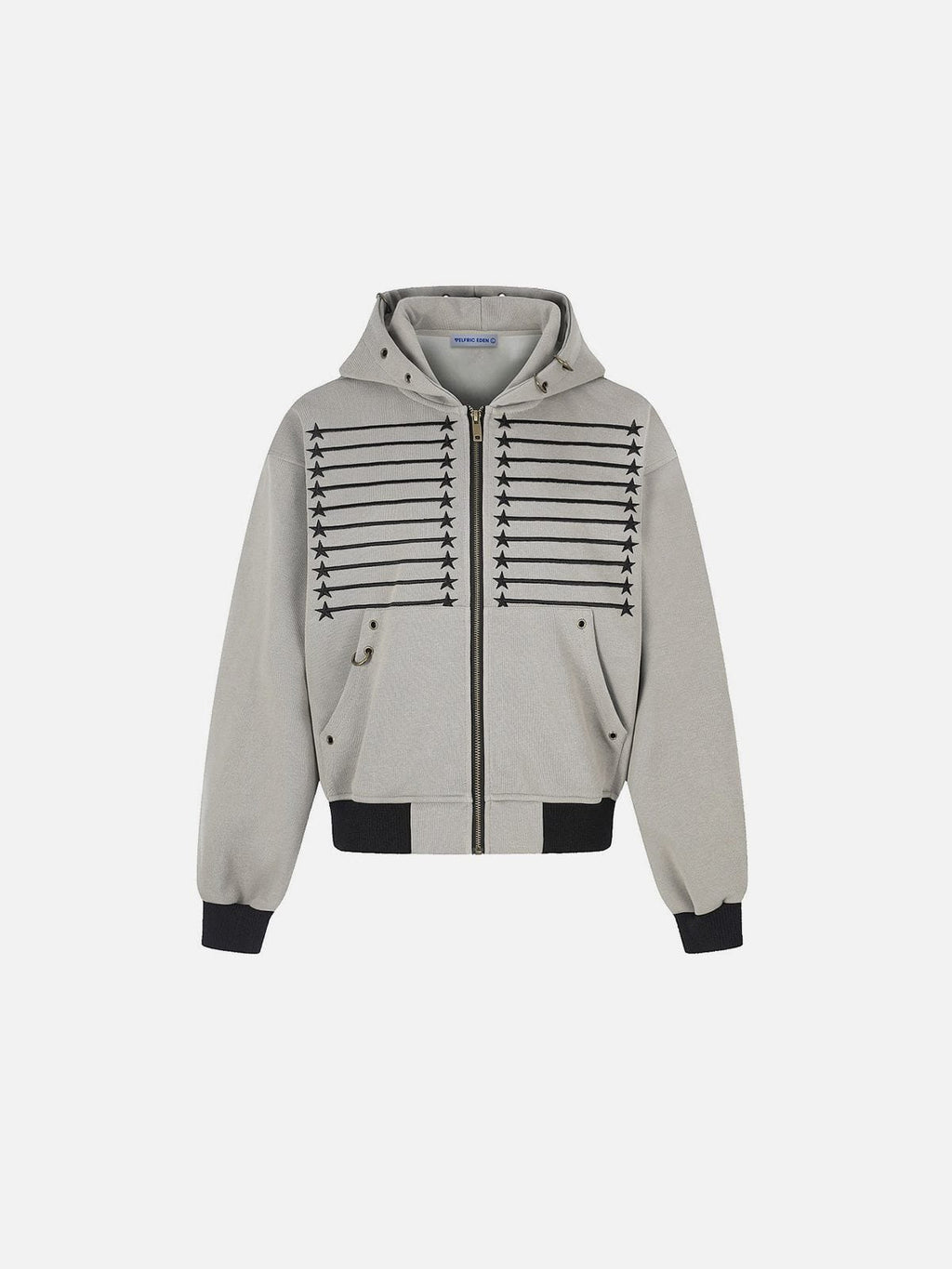 Aelfric Eden Embroidery Star Napoleon Zip Up Hoodie