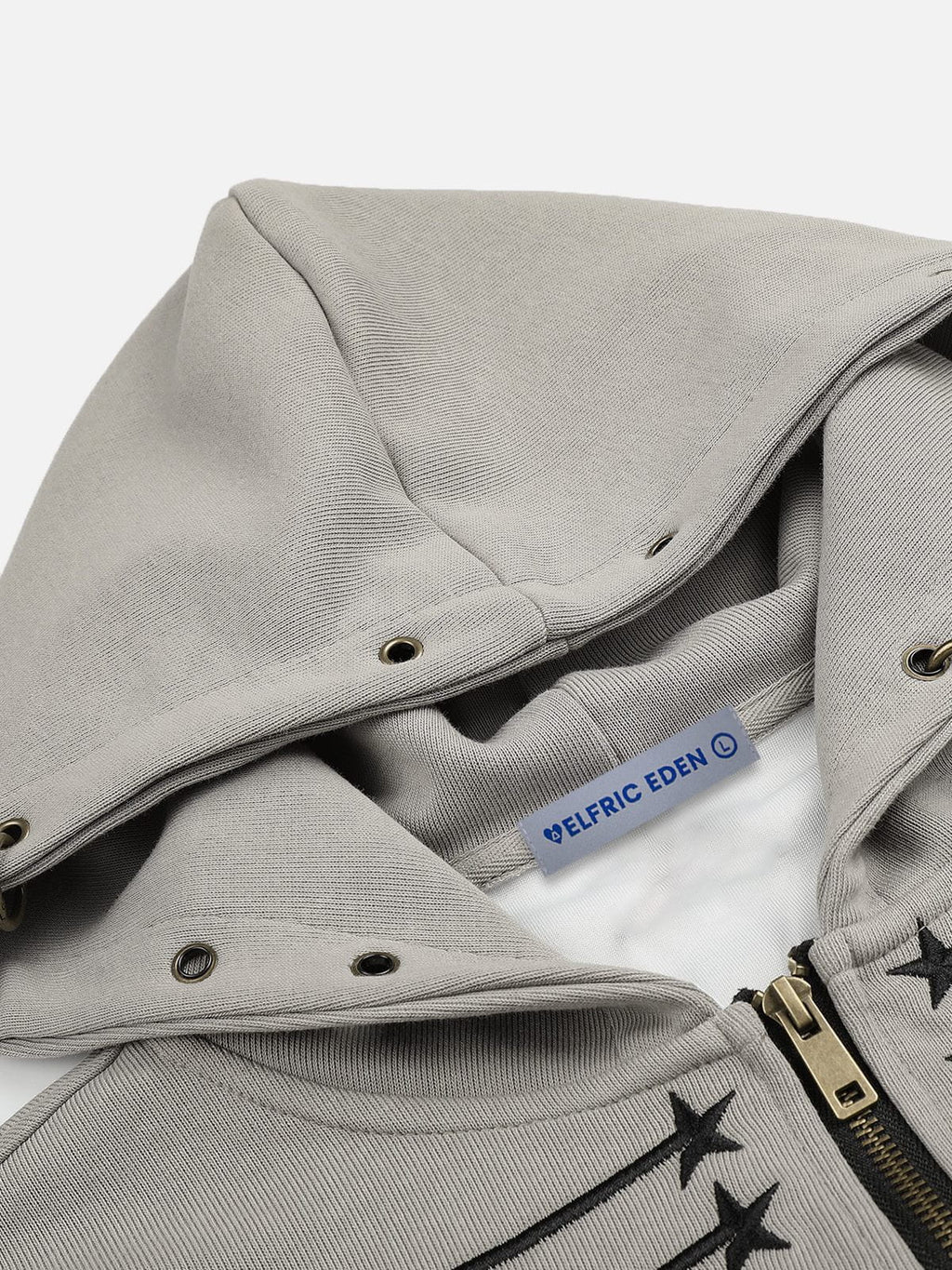 Aelfric Eden Embroidery Star Napoleon Zip Up Hoodie