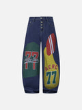Aelfric Eden Jersey Patchwork Baggy Barrel Jeans