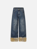 Aelfric Eden Faux Fur Trim Studded Jeans