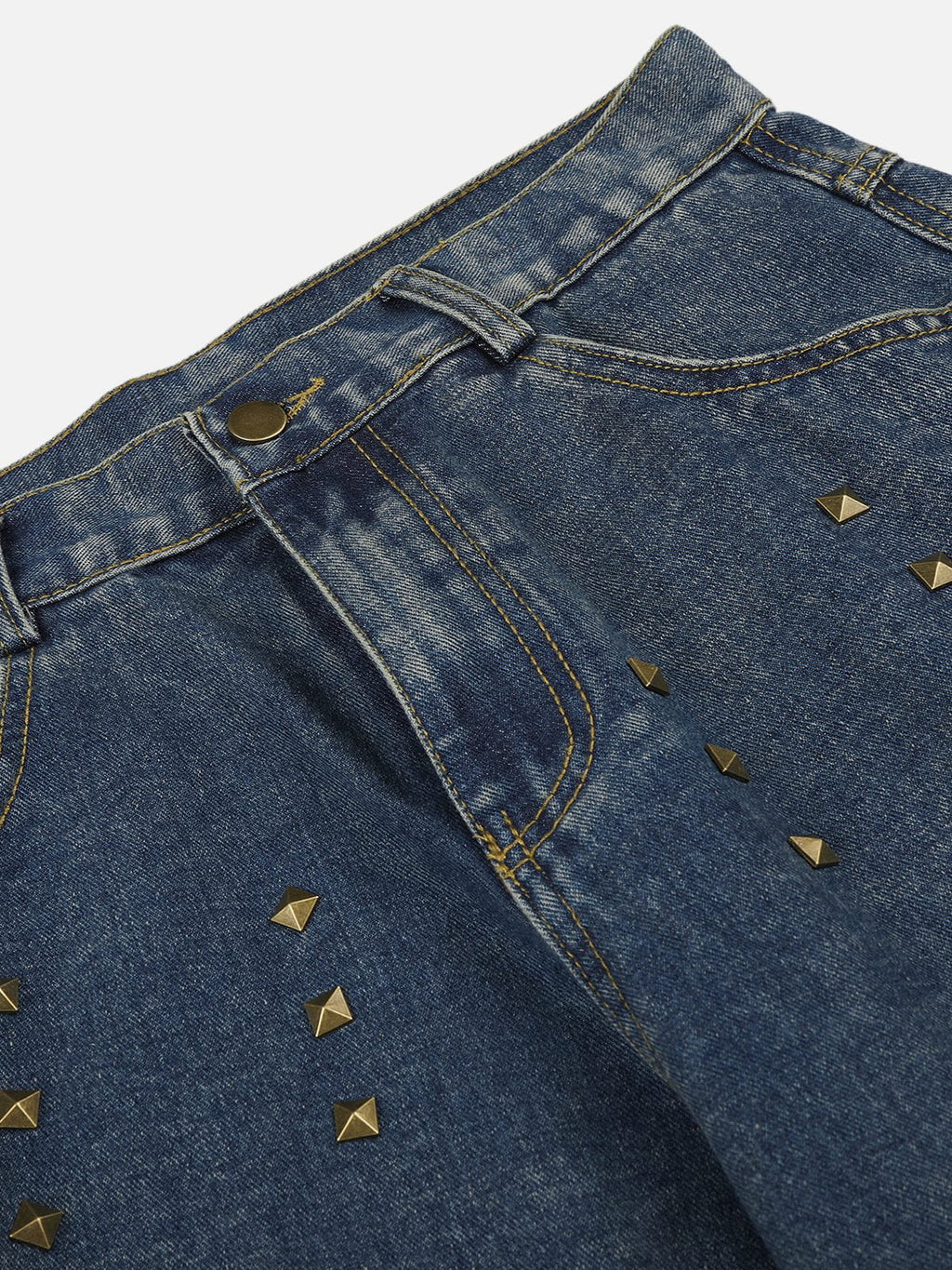 Aelfric Eden Faux Fur Trim Studded Jeans