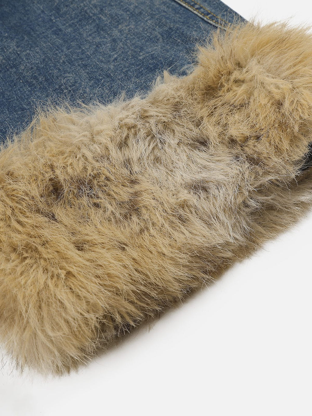 Aelfric Eden Faux Fur Trim Studded Jeans