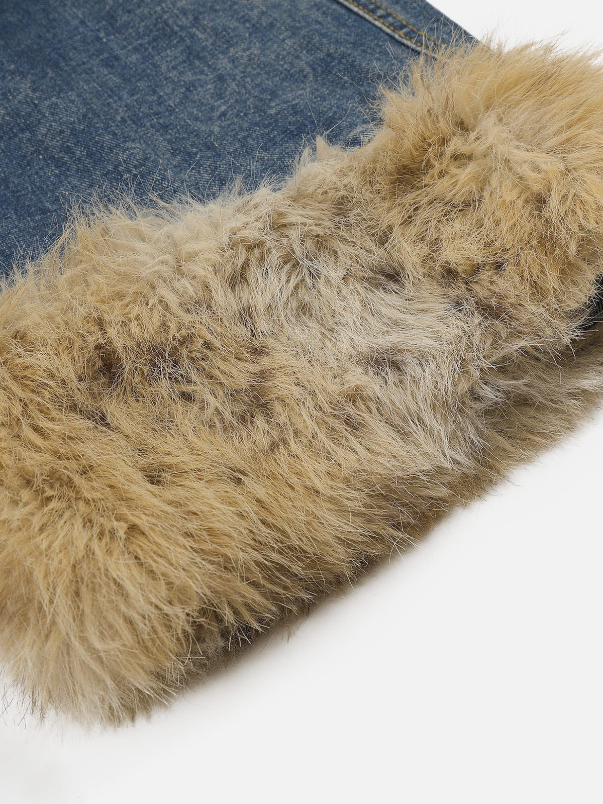 Aelfric Eden Faux Fur Trim Studded Jeans
