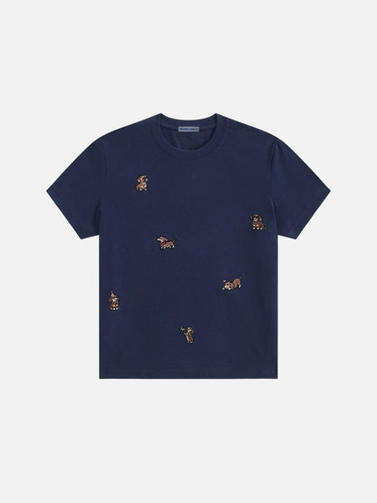 Aelfric Eden Embroidered Dachshund Tee