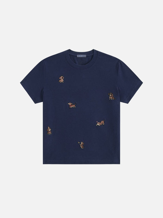 Aelfric Eden Embroidered Dachshund Tee