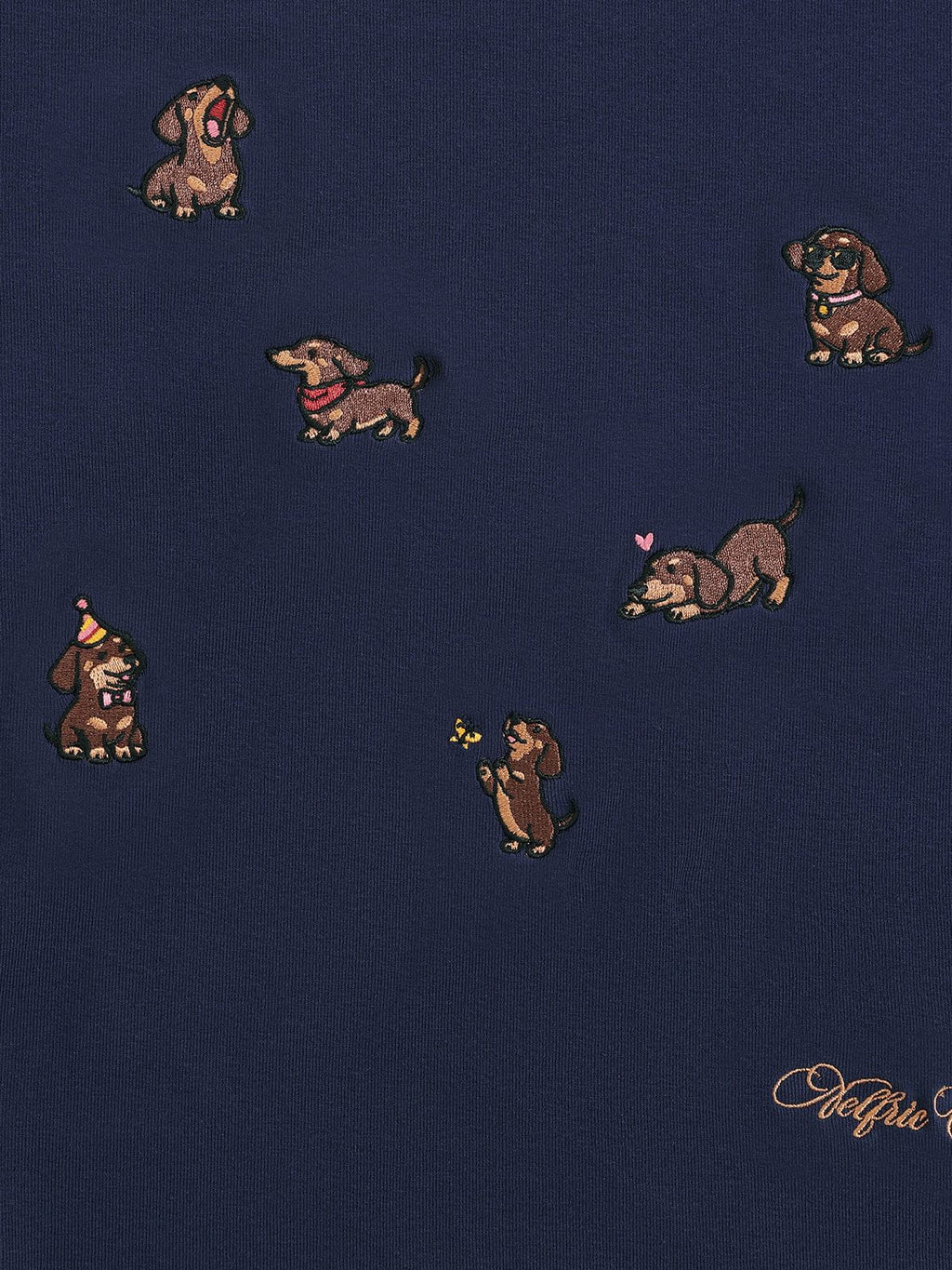 Aelfric Eden Embroidered Dachshund Tee