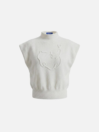 Aelfric Eden Cat Embroidered Sweater Vest