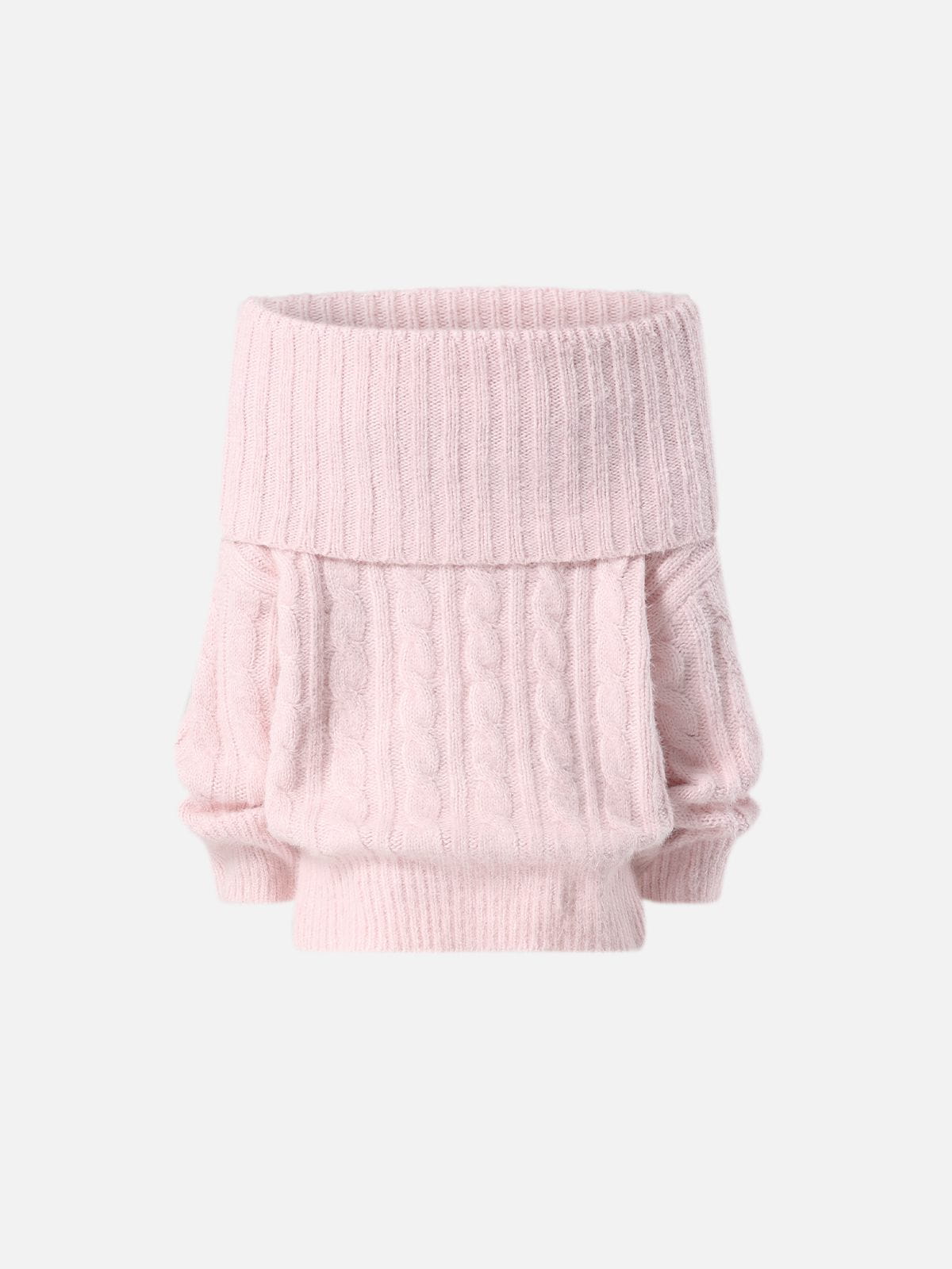 Aelfric Eden Cable Knit Off-The-Shoulder Sweater