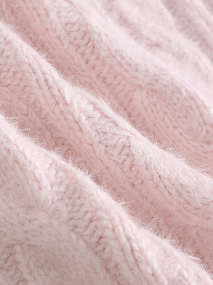 Aelfric Eden Cable Knit Off-The-Shoulder Sweater