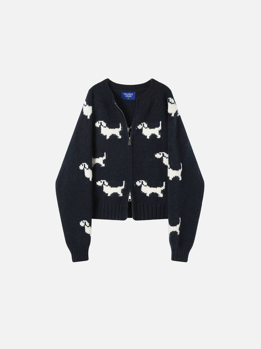 Aelfric Eden Cartoon Dog Cardigan