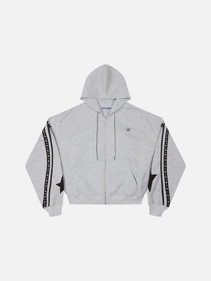 Aelfric Eden Boxy Panel Zip Up Hoodie