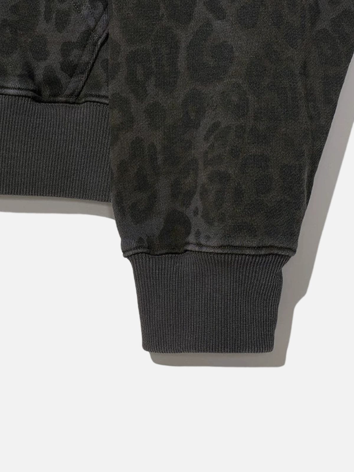 Aelfric Eden Washed Leopard Zip Up Hoodie