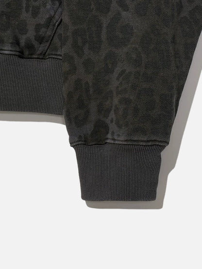 Aelfric Eden Washed Leopard Zip Up Hoodie