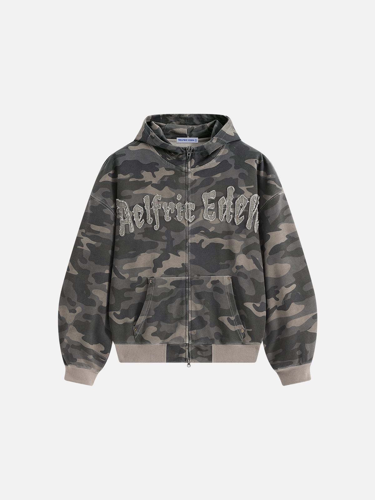 Aelfric Eden Boxy CAMO Zip Up Hoodie