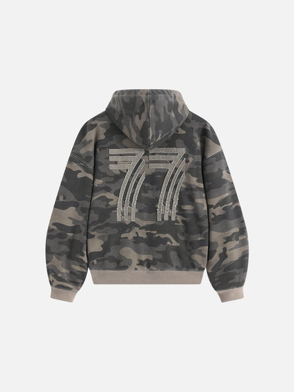 Aelfric Eden Boxy CAMO Zip Up Hoodie