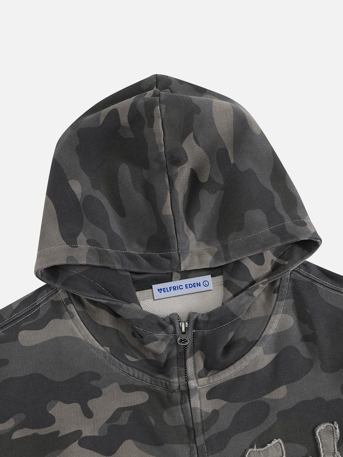 Aelfric Eden Boxy CAMO Zip Up Hoodie