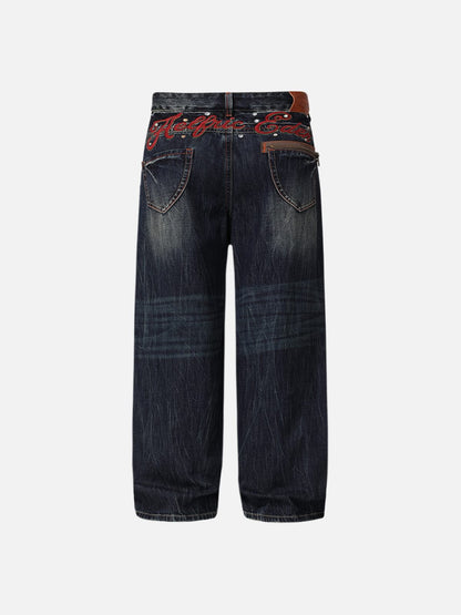 Aelfric Eden Embroidery Rhinestone Jeans